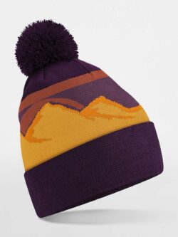 Mountain Peaks Pom Pom Beanie