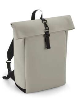 Matte PU Roll-Top Backpack