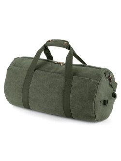 Vintage Canvas Barrel Bag