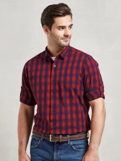 Men's LSL 'Mulligan' Check Cotton Bar Shirt