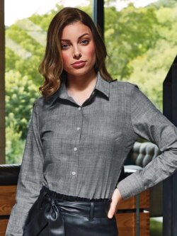 Women's Cotton Slub Chambray Long Sleeve Shirt